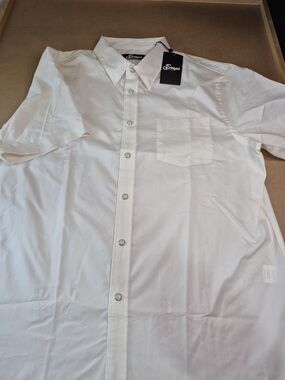 Snap Cream Short-Sleeve Casual Pearl Snap Shirt 3418/379